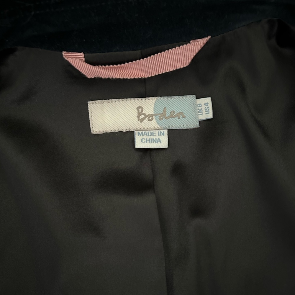 Boden Women’s Single-Button Tailored Blazer Notched Lapel Flap Pockets Size 4 - Picture 6 of 10